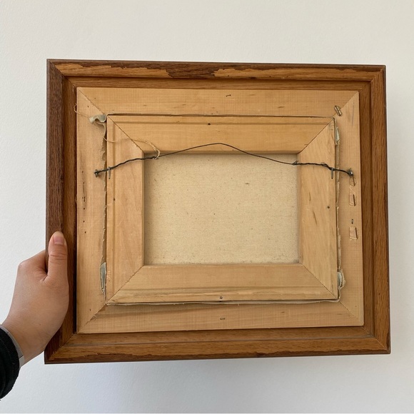 Rare Almon Baldwin(?) Signed Oil Painting Landscape Mountain Lake Nature - Picture 8 of 10